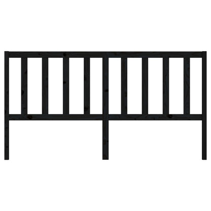 vidaXL Bed Headboard Black 206x4x100 cm Solid Wood Pine