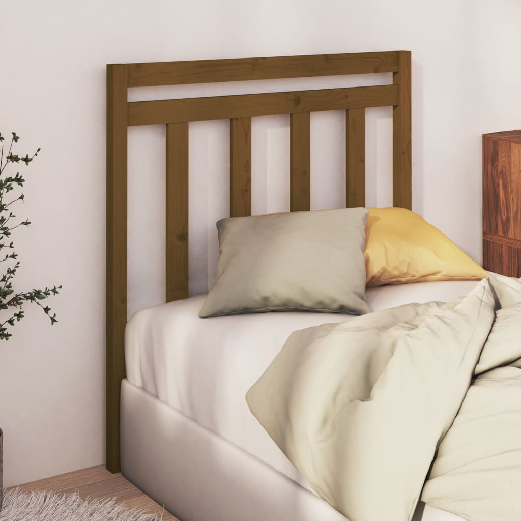 vidaXL Bed Headboard | Honey brown | Solid pine wood | Standard | Bed Headboard