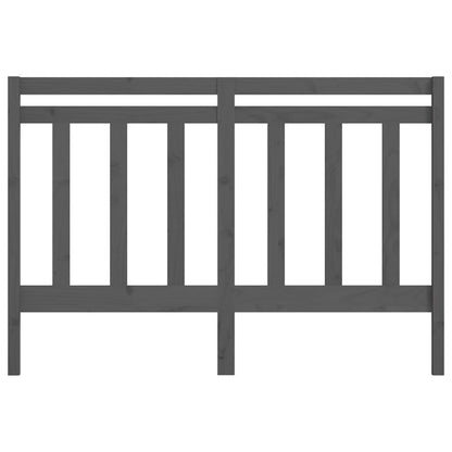 vidaXL Bed Headboard Grey 126x4x100 cm Solid Wood Pine