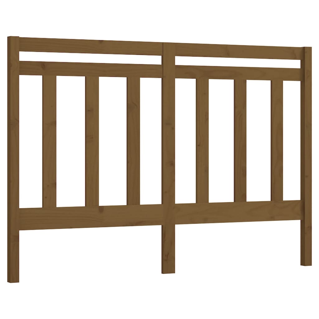 vidaXL Bed Headboard | Honey brown | Solid Pine Wood | Standard for double bed