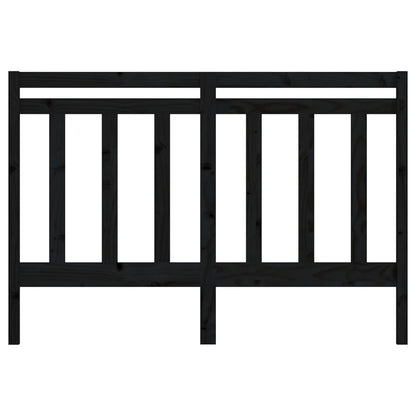 vidaXL Bed Headboard | Black | Solid pine wood | 126 cm | Bed Headboard