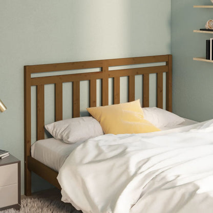 vidaXL Bed Headboard | Honey brown | Solid pine wood | 141 cm x 4 cm x 100 cm