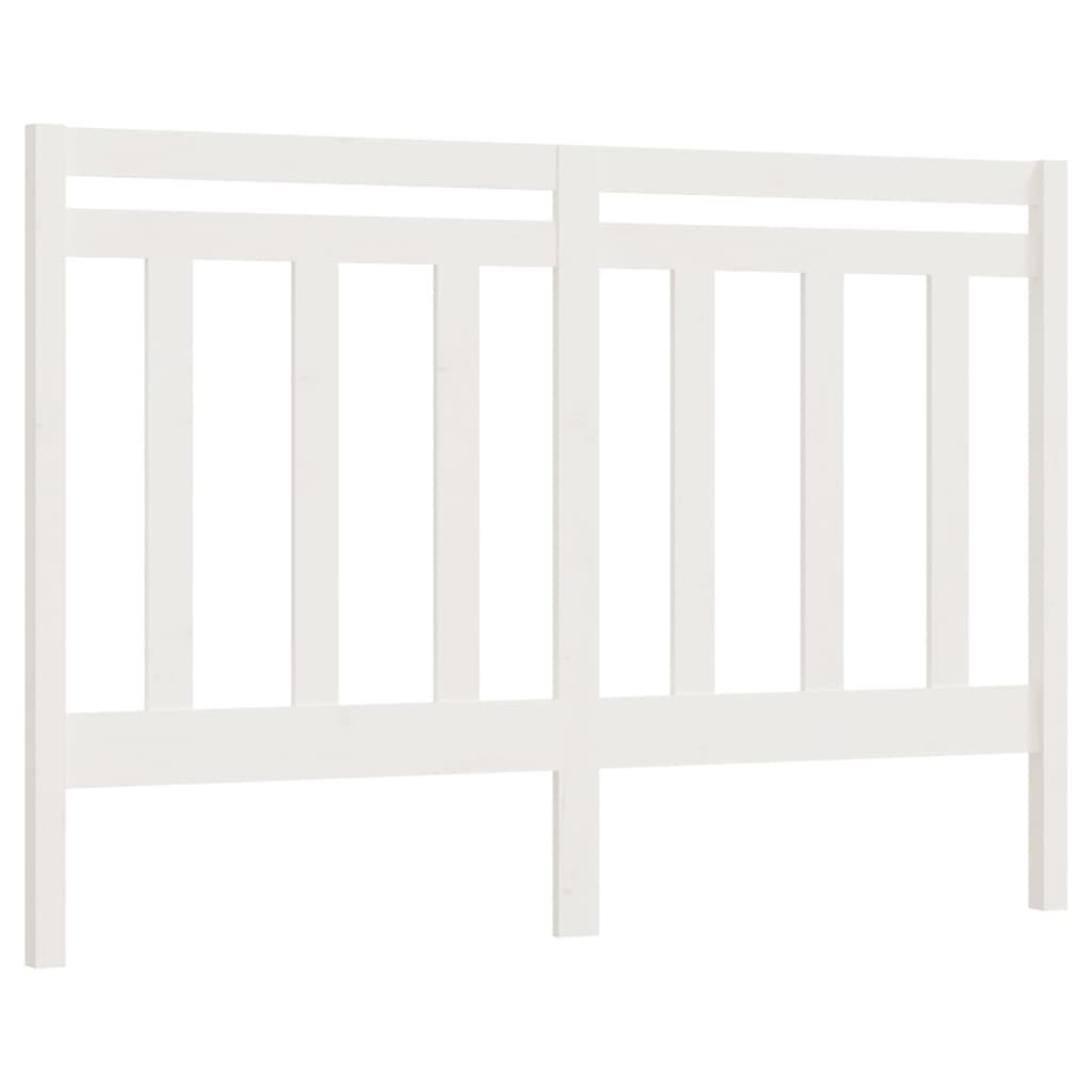 vidaXL Bed Headboard | White | Solid Pine Wood | 156x4x100 cm | Appealing Design