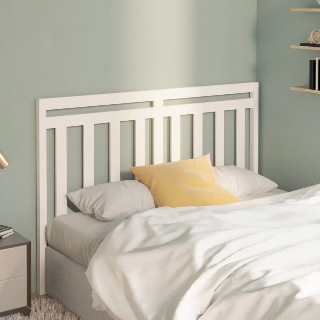 vidaXL Bed Headboard | White | Solid Pine Wood | 156x4x100 cm | Appealing Design
