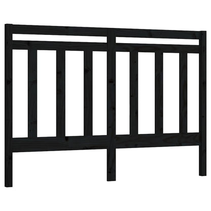 vidaXL Bed Headboard | Black | Solid pine wood | 156 cm width | Sturdy