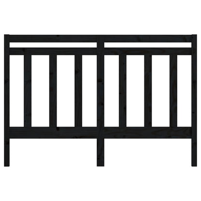 vidaXL Bed Headboard | Black | Solid pine wood | 156 cm width | Sturdy