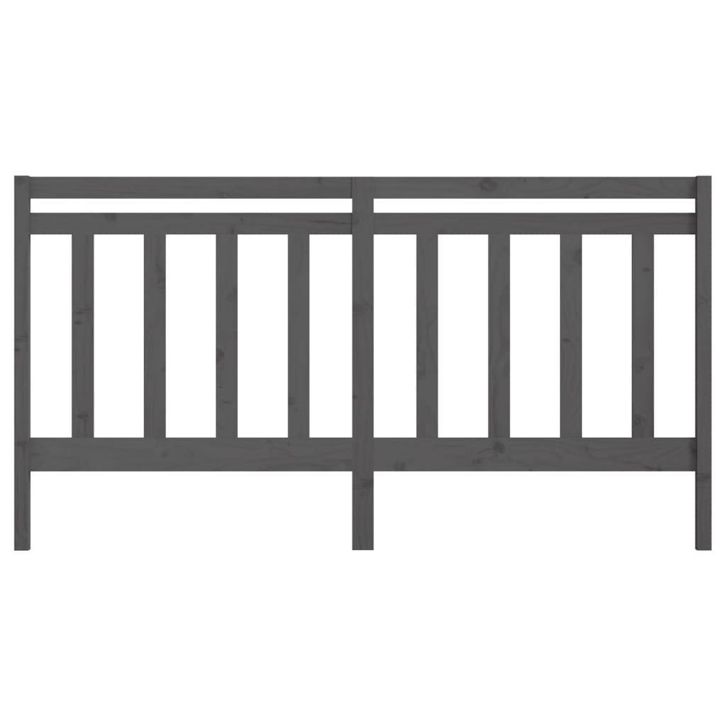 vidaXL Bed Headboard | Grey | Solid pine wood | Large | Bed Headboard