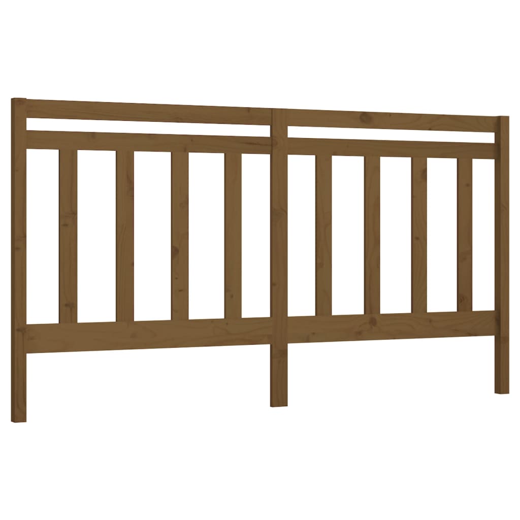 vidaXL Bed Headboard | Honey Brown | Solid Pine Wood | 206 cm wide
