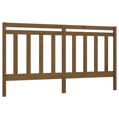 vidaXL Bed Headboard | Honey Brown | Solid Pine Wood | 206 cm wide