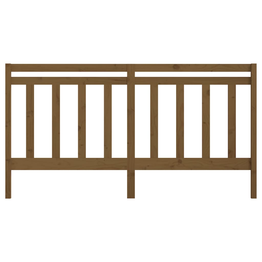 vidaXL Bed Headboard | Honey Brown | Solid Pine Wood | 206 cm wide