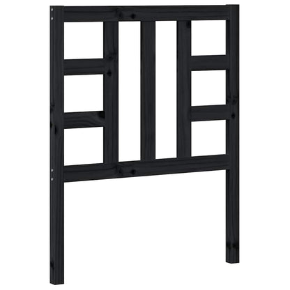 vidaXL Bed Headboard Black 81x4x100 cm Solid Wood Pine