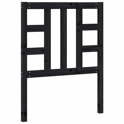 vidaXL Bed Headboard Black 81x4x100 cm Solid Wood Pine