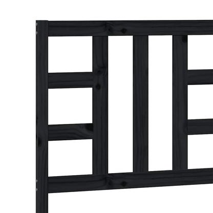 vidaXL Bed Headboard | Black | Solid Pine Wood | 81 x 4 x 100 cm | Bed Headboard