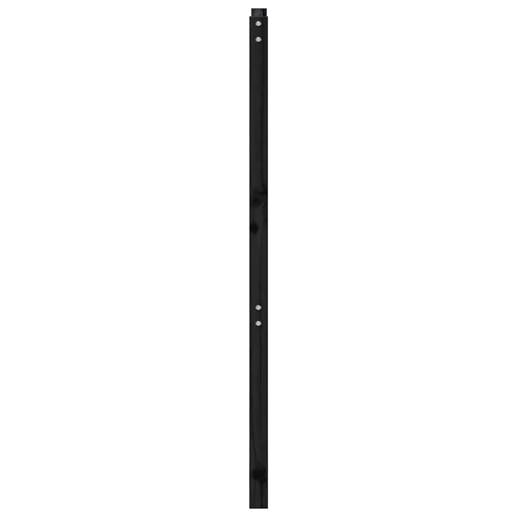 vidaXL Bed Headboard | Black | Solid Pine Wood | Medium |  Decorative Inlays