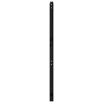 vidaXL Bed Headboard | Black | Solid Pine Wood | Medium |  Decorative Inlays