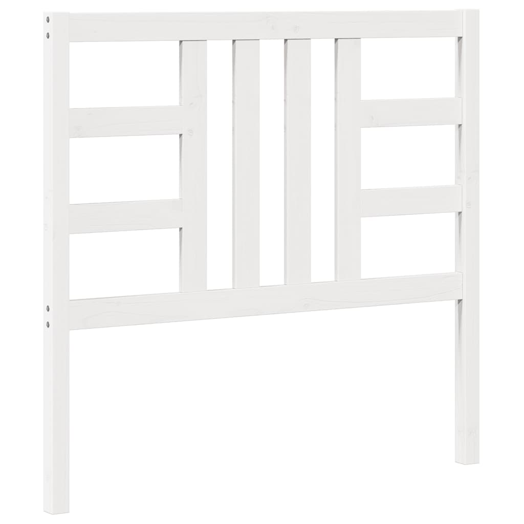 vidaXL Bed Headboard White 106x4x100 cm Solid Wood Pine