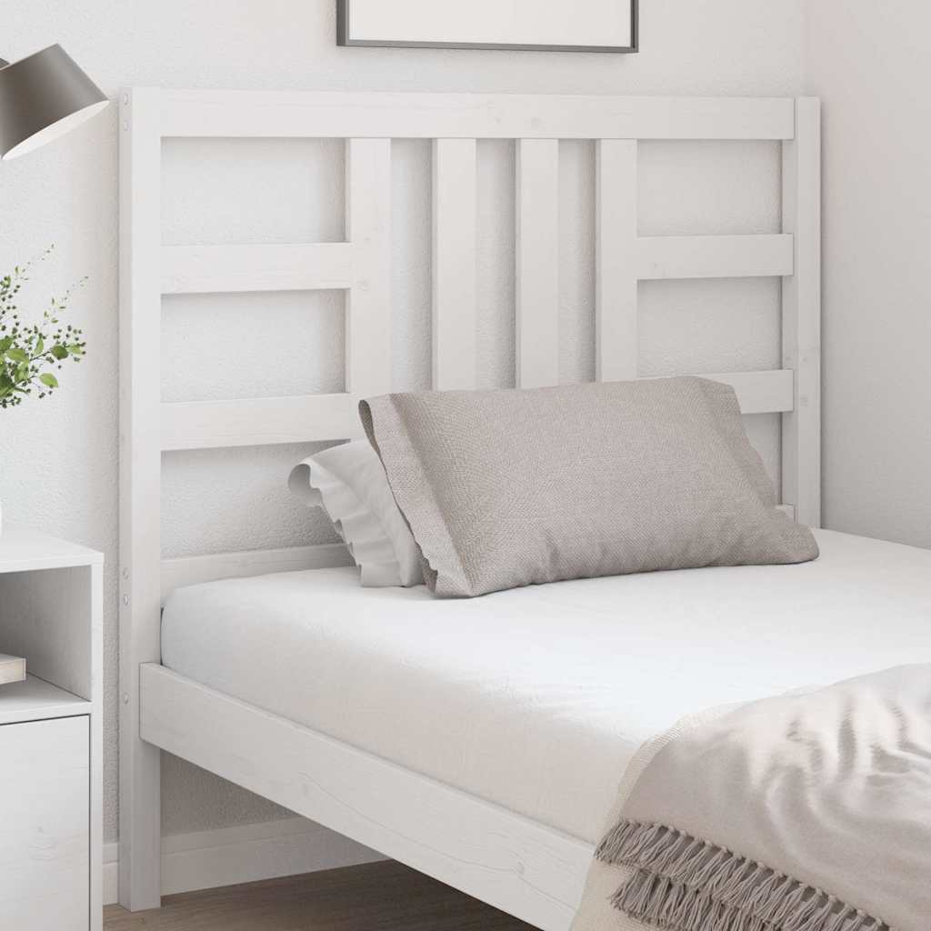 vidaXL Bed Headboard White 106x4x100 cm Solid Wood Pine