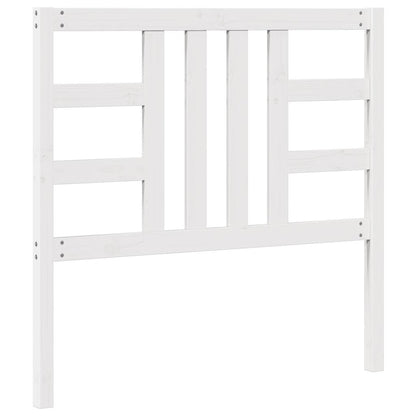 vidaXL Bed Headboard White 106x4x100 cm Solid Wood Pine