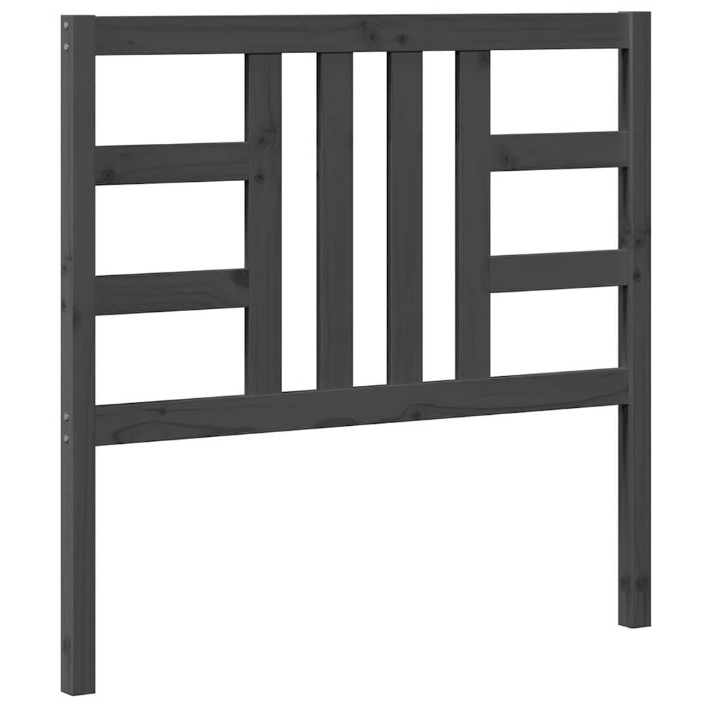 vidaXL Bed Headboard | Grey | Solid Pine Wood | Medium | Durable | Bed Headboard