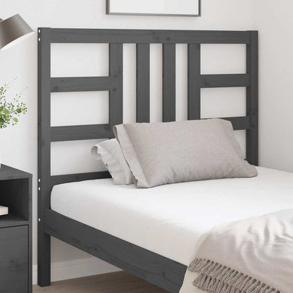 vidaXL Bed Headboard | Grey | Solid Pine Wood | Medium | Durable | Bed Headboard