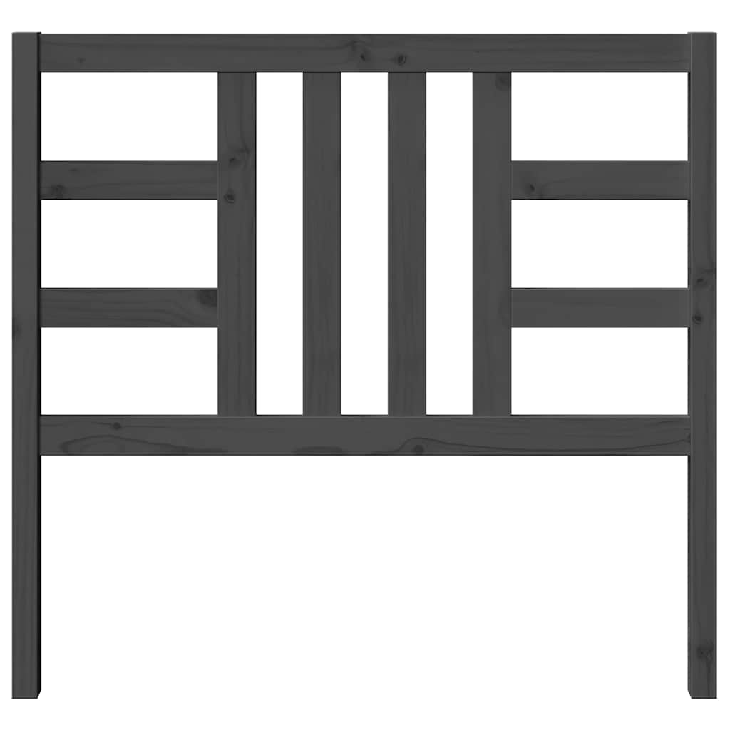 vidaXL Bed Headboard | Grey | Solid Pine Wood | Medium | Durable | Bed Headboard