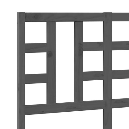 vidaXL Bed Headboard Grey 126x4x100 cm Solid Wood Pine