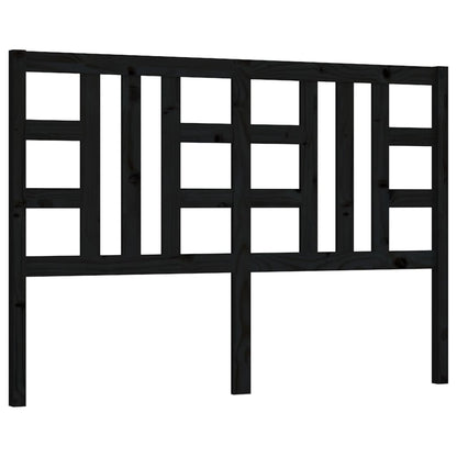 vidaXL Bed Headboard Black 126x4x100 cm Solid Wood Pine