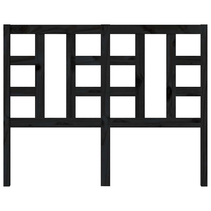 vidaXL Bed Headboard Black 126x4x100 cm Solid Wood Pine