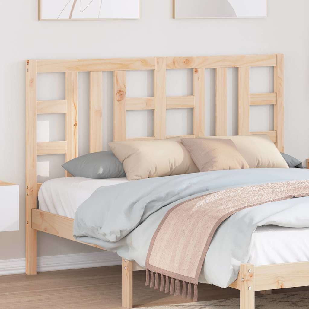 vidaXL Bed Headboard 141x4x100 cm Solid Wood Pine