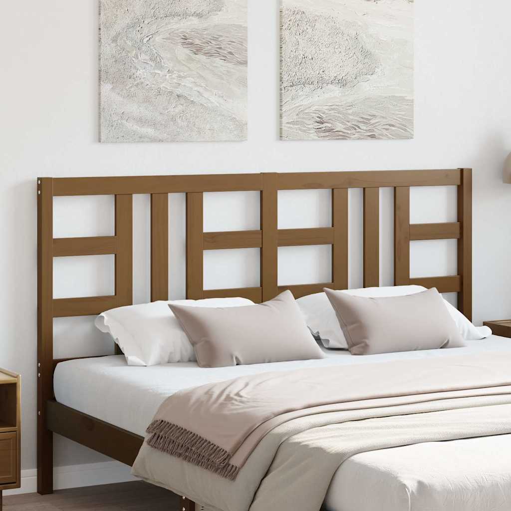 vidaXL Bed Headboard Honey Brown 146x4x100 cm Solid Wood Pine