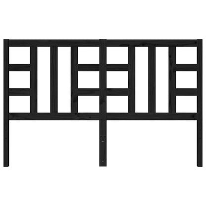 vidaXL Bed Headboard Black 146x4x100 cm Solid Wood Pine