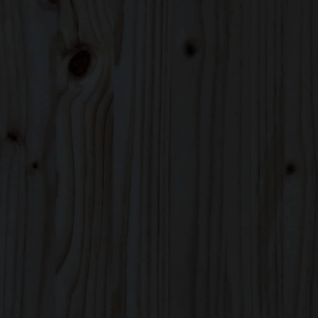 vidaXL Bed Headboard Black 146x4x100 cm Solid Wood Pine