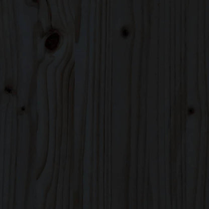 vidaXL Bed Headboard Black 146x4x100 cm Solid Wood Pine
