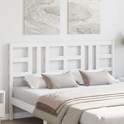 vidaXL Bed Headboard White 156x4x100 cm Solid Wood Pine