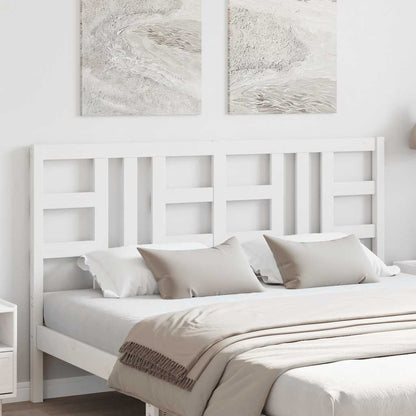vidaXL Bed Headboard White 156x4x100 cm Solid Wood Pine