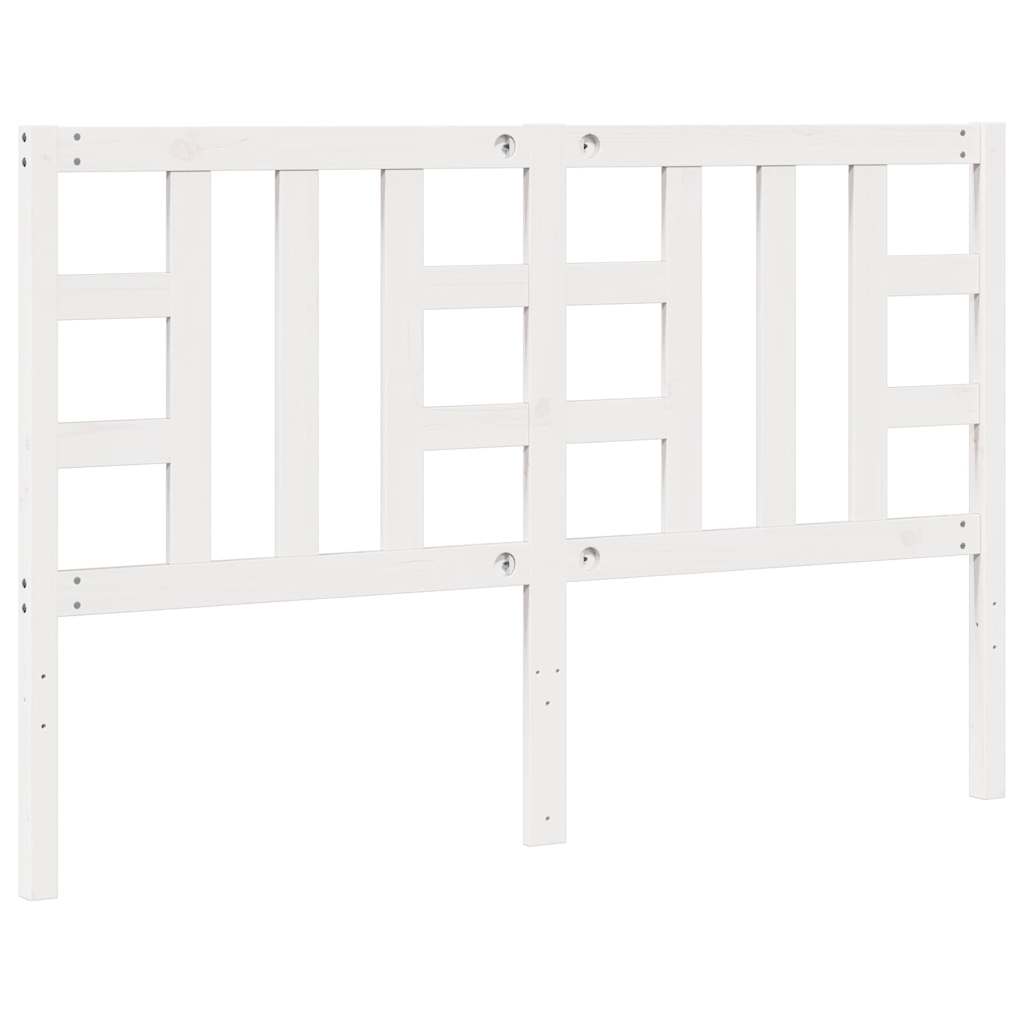 vidaXL Bed Headboard White 156x4x100 cm Solid Wood Pine