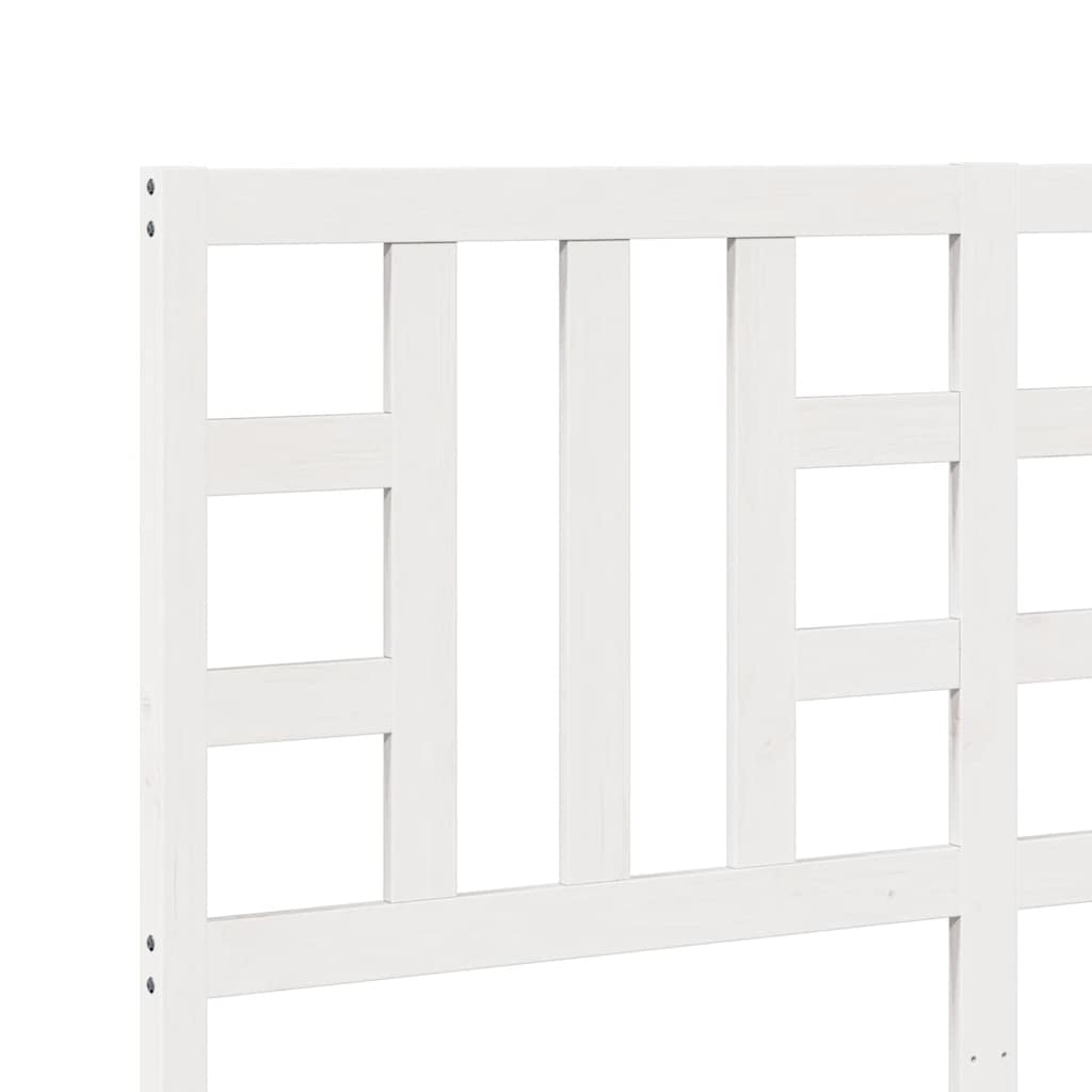 vidaXL Bed Headboard White 156x4x100 cm Solid Wood Pine