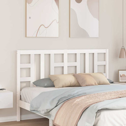 vidaXL Bed Headboard White 156x4x100 cm Solid Wood Pine
