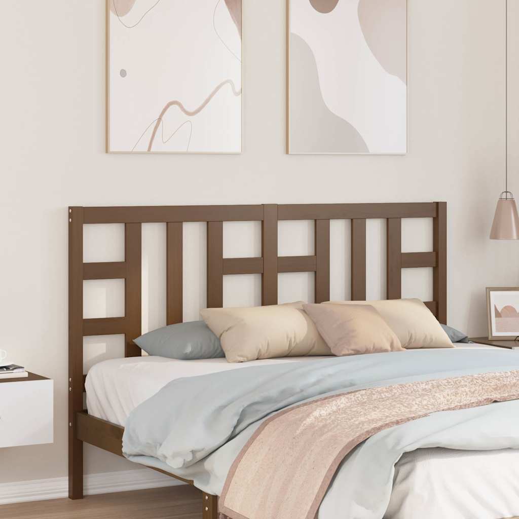 vidaXL Bed Headboard Honey Brown 156x4x100 cm Solid Wood Pine
