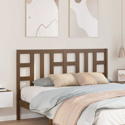 vidaXL Bed Headboard Honey Brown 156x4x100 cm Solid Wood Pine