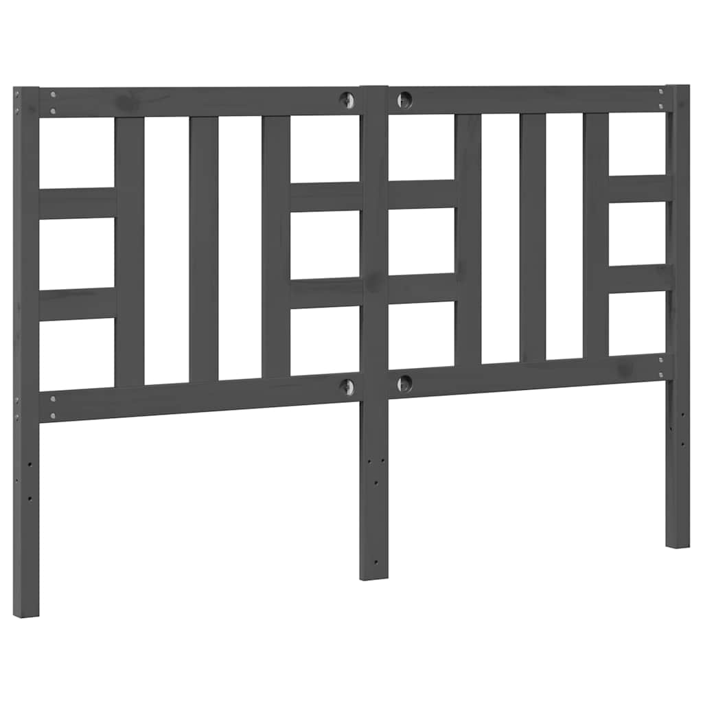 vidaXL Bed Headboard Grey 166x4x100 cm Solid Wood Pine