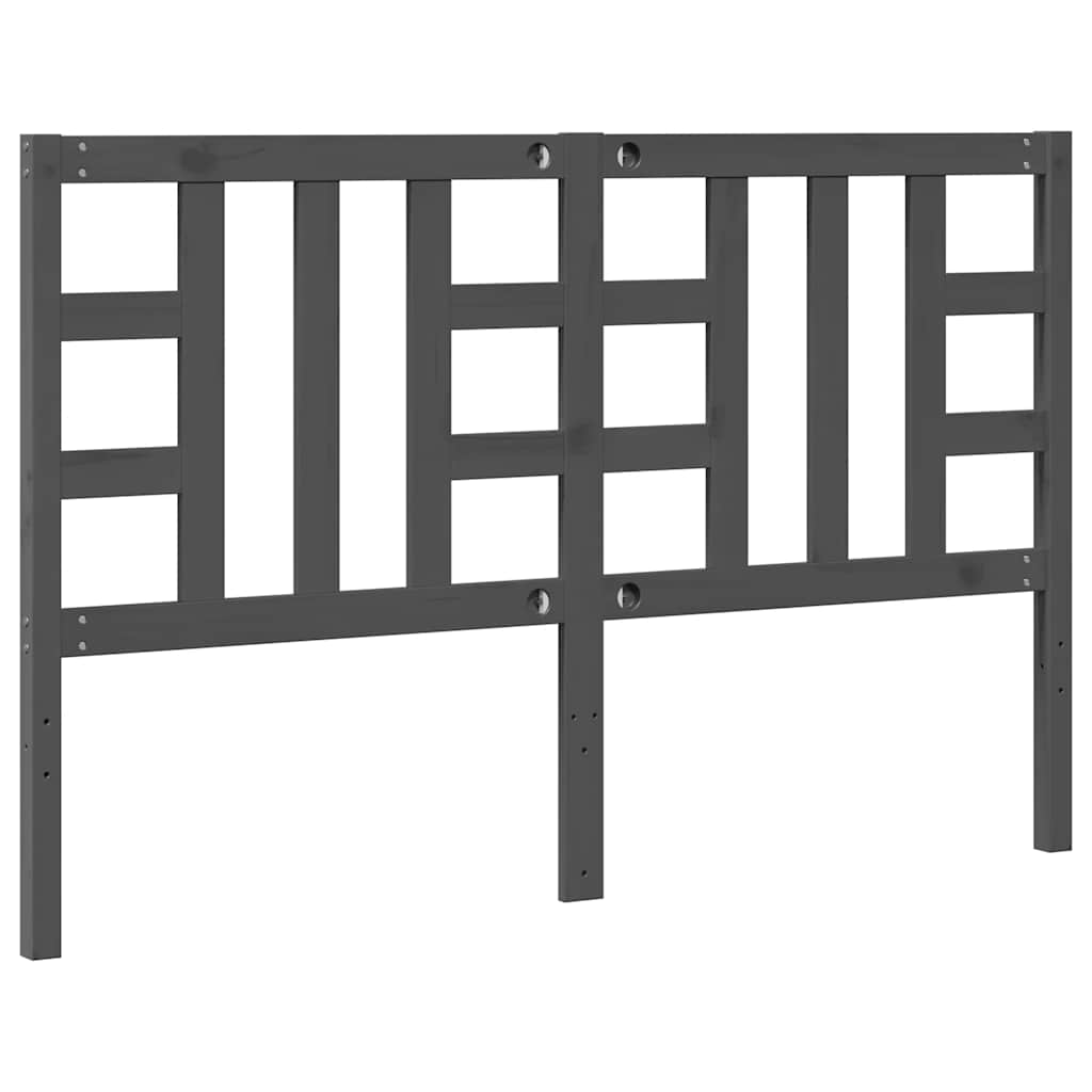 vidaXL Bed Headboard Grey 166x4x100 cm Solid Wood Pine