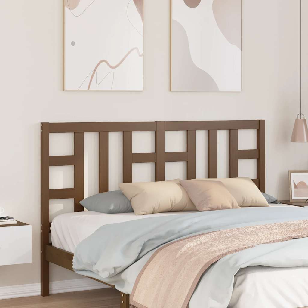 vidaXL Bed Headboard Honey Brown 166x4x100 cm Solid Wood Pine
