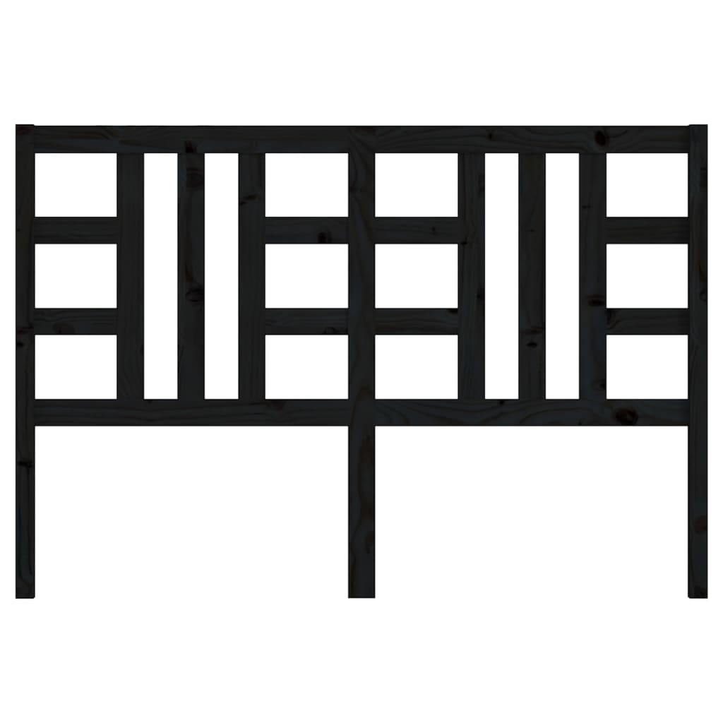 vidaXL Bed Headboard Black 166x4x100 cm Solid Wood Pine