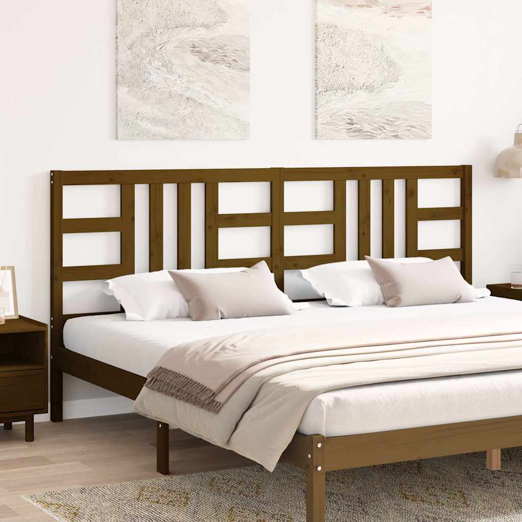 vidaXL Bed Headboard Honey Brown 206x4x100 cm Solid Wood Pine