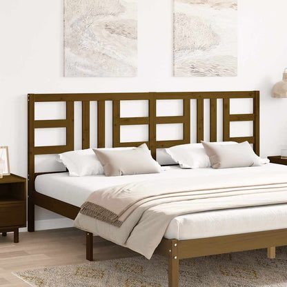 vidaXL Bed Headboard Honey Brown 206x4x100 cm Solid Wood Pine