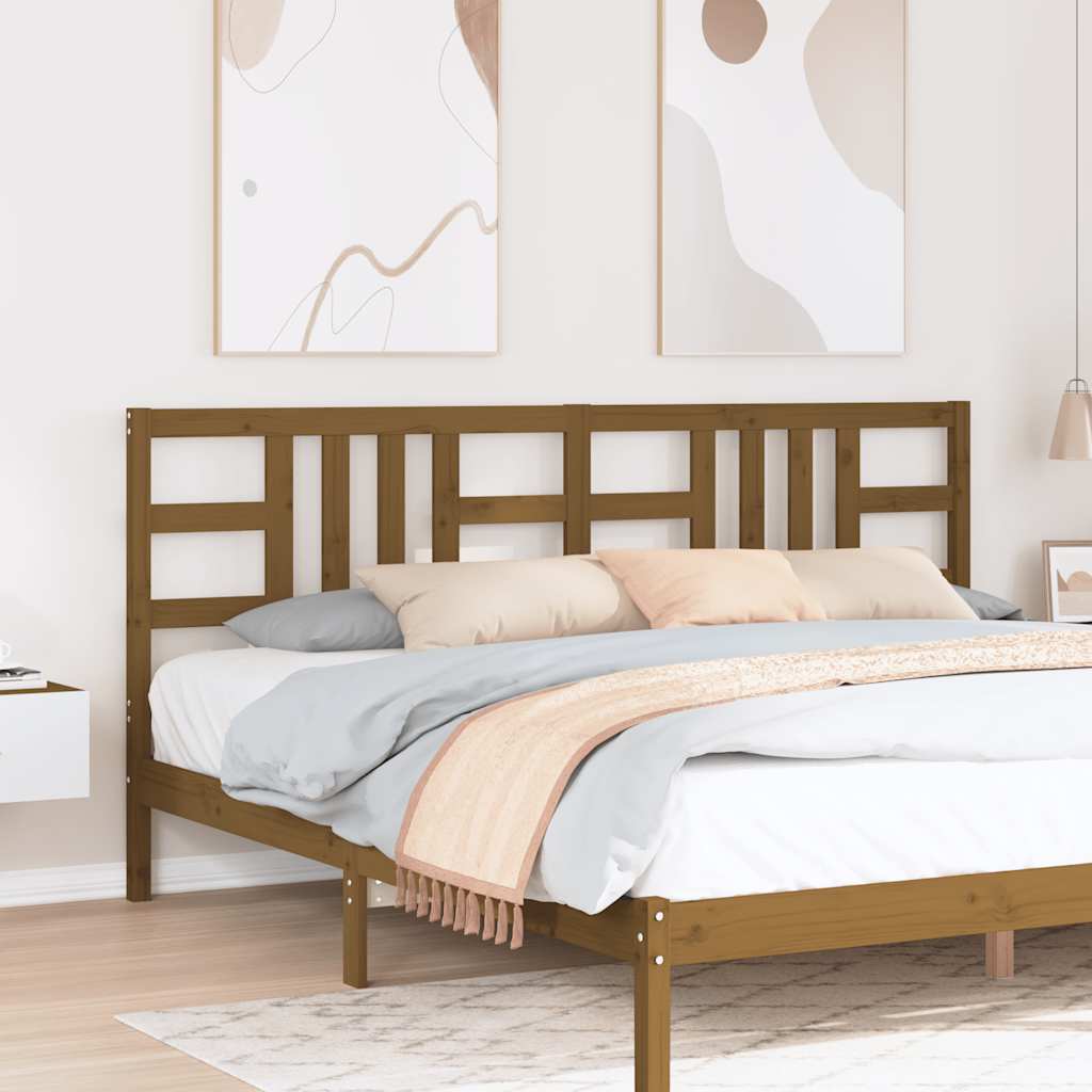 vidaXL Bed Headboard Honey Brown 206x4x100 cm Solid Wood Pine