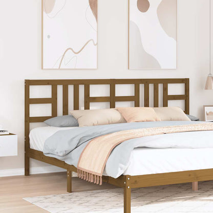 vidaXL Bed Headboard Honey Brown 206x4x100 cm Solid Wood Pine