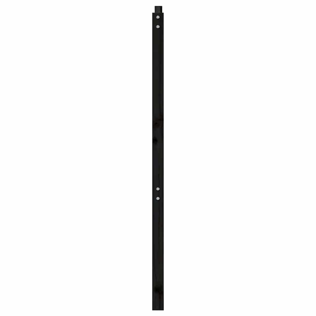 vidaXL Bed Headboard Black 206x4x100 cm Solid Wood Pine