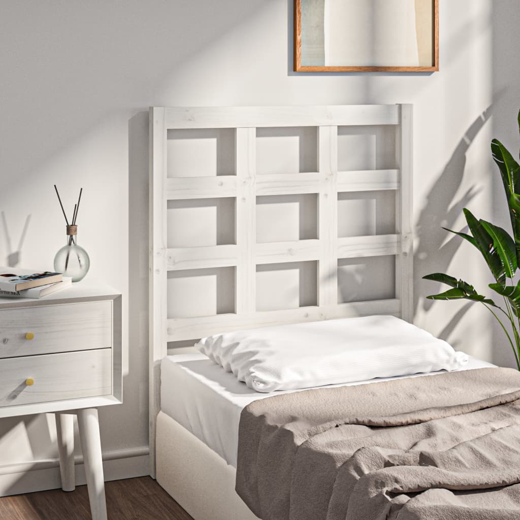 vidaXL Bed Headboard White 80.5x4x100 cm Solid Wood Pine